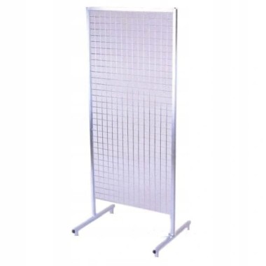 Krata Stojąca Dwustronna Parawan 180/80cm Srebrna